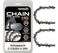 2 catene per motosega 25 cm 1,1 mm 3/8" 40 TG TG per Scheppach C-CS254-X 20V