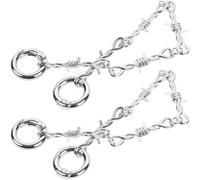 2 catene per scarpe, stile punk, argentate, accessori per scarpe fai da te, per uomini e donne, in metallo, decorative, adatte per sandali, zoccoli e stivali, uso professionale