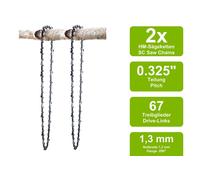 2 Catene per Sega Adatto A per Stihl MS291 40cm 0.325 67TG 1,3mm