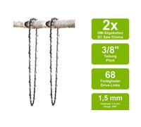 2 Catene Per Sega Compatibili Con HUSQVARNA 555 | 45Cm 3/8 68TG 1,5Mm