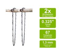 2 Catene per Sega VM Adatto A per Stihl 024 40cm 0.325 67TG 1,3mm
