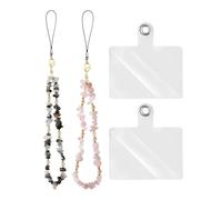 2 Catenelle Per Cellulare Con Ghiaia, 2 Distanziatori Per Cellulare, Braccialetti Per Cellulare, Cinturini Per Cellulare, Accessori Decorativi Per Cellulare