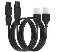 2 cavi di alimentazione compatibili con rasoio elettrico Remington Smooth & Silky per donne, nero