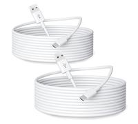 2 cavi di prolunga micro USB da 5 m per telecamere di sicurezza domestica (Wyze Cam, Kasa Cam, Yi Cam, Nest Cam, Blink, Furbo Dog e altro), cavo di ricarica e sincronizzazione dati da USB A a micro
