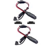2 cavi di prolunga SAE compatibili con caricabatterie NOCO Genius Smart, cavo di servizio da 14 AWG da 3 m con fusibile da 20 A, connettore SAE impermeabile per moto/UTV/ATV/auto/auto
