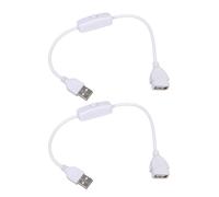 2 cavi di prolunga USB maschio femmina con pulsante on off per luci a LED soffiatori 5V2A alimentazione cavo commutatore USB