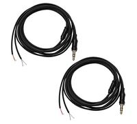 2 cavi di riparazione per cuffie da 3,5 mm, connettore jack da 3,5 mm, accessori elettrici per apparecchiature audio TPE nero