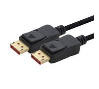 2 cavi Displayport 1.4 nero DP da 3 m 8K - trasmette segnali audio e video digitali con una risoluzione fino a 8 K (60 Hz), 5 K (120 Hz), 4K2 K (240 Hz) compatibile verso il basso con 1,3, 1,2, 1,1