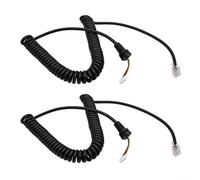 2 cavi per microfono a 6 pin per radio Yaesu MH-48A6J MH-36A6J MH-42B6J MH-36B6JS MH-48A6JA FT Series