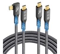 2 cavi USB C 3.2 Gen2x2 20Gbps, tipo C 4K@60Hz UHD Video 5A/240W PD3.1 Fast Charge Cord with E-Marker Compatible with Thunderbolt 3/4 for MacBook Pro (2, USB3.2 20G 240W 3M 2PCS)