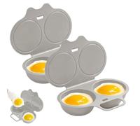 2 cavità microonde bracconiere, 2PCS efficienza colazione fornello | Frittata antiaderente per microonde con coperchio e manico, borsa caldaia per uova a riscaldamento rapido per mattina