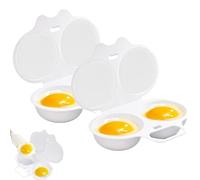 2 cavità microonde bracconiere, 2PCS efficienza colazione fornello | Frittata antiaderente per microonde con coperchio e manico, borsa caldaia per uova a riscaldamento rapido per mattina