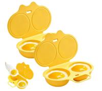 2 cavità microonde bracconiere, 2PCS efficienza colazione fornello | Frittata antiaderente per microonde con coperchio e manico, borsa caldaia per uova a riscaldamento rapido per mattina