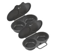 2-Cavity Microwave Egg - Lid Handle Nonstick, 2-Piece Gadgets, Poacher Stea | Construction With Steam Release Vent Holes, Secure Snap-Lock Lid Cool-Touch Finger Grip For Office Apartment
