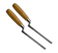 2 cazzuole a punta in acciaio inox per finitura in calcestruzzo con manico in legno per intonacare pavimenti intonacatura strumento