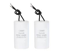 2 CBB60 Condensatore di Avviamento, Condensatore di Soppressione 450V AC, Condensatori CBB60 Universale 50/60Hz, per Compressori Pompe Ventole Condizionatori Lavatrici e Motori Monofase (30μF)