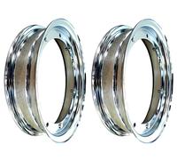 2 CERCHI DA 10" MADE IN ITALY CROMATI RUOTA 3.50.10 / 3.00.10 VESPA 50 SPECIAL