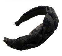 2 cerchietti intrecciati, larghi per capelli, da donna, alla moda, accessori per capelli antiscivolo, per donne e ragazze, per trucco, doccia, cura della pelle, compleanno, colore nero