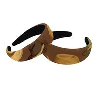 2 cerchietti larghi per capelli, cappelli da cowboy selvaggi West con motivo marrone imbottito spesso, fasce elastiche per capelli, fascia elastica per capelli a turbante