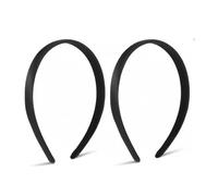 2 cerchietti neri da donna larghi in raso alla moda solidi cerchi antiscivolo tinta unita accessori per capelli fai da te regali per yoga ragazza