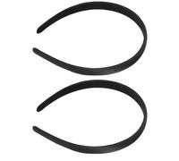 2 cerchietti neri larghi in raso alla moda solidi cerchi antiscivolo tinta unita accessori per capelli fai da te regali per donne ragazze