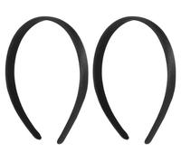 2 cerchietti neri larghi in raso alla moda solidi cerchi antiscivolo tinta unita accessori per capelli fai da te regali per donne ragazze