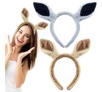 2 cerchietti per capelli con orecchie di cavallo, morbidi e soffici, graziosi accessori per capelli per feste, travestimenti, cosplay, accessori per capelli da donna