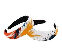 2 cerchietti per capelli da donna antiscivolo, motivo astratto colorato, turbante per la doccia