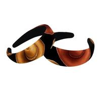 2 cerchietti per capelli da donna e donna, con motivo occidentale da cowboy, antiscivolo, per trucco e per la doccia