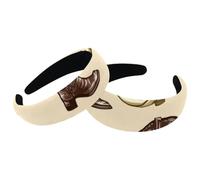2 cerchietti per capelli da donna e donna, con stivali da cowboy selvaggi western, antiscivolo, per trucco, fascia larga per capelli a turbante per la doccia