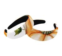 2 cerchietti per capelli da donna, per il Ringraziamento, con girasole e zucca, ghianda, larghi, vintage, spessi, in velluto, per ragazze