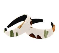 2 cerchietti per capelli da donna, vintage, western, cowboy, selvaggio, ovest, stivali, motivo cactus, antiscivolo, fascia per capelli a turbante per la doccia