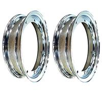 2 CERCHIONI CROMATI RMS 3.50 - 10 PER PIAGGIO VESPA PX 125 / 150 / 200
