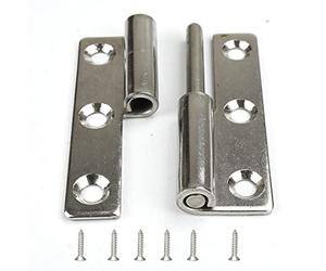 2 cerniere a scomparsa, piccole cerniere a scorrimento, per porta del coperchio della mano destra, lunghezza 7,6 cm, 6 fori