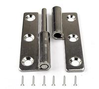 2 cerniere a scomparsa, piccole cerniere in acciaio inox, cerniera per coperchio per mancini, lunghezza 7,6 cm, 6 fori, cerniera di sollevamento
