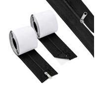 2 cerniere autoadesive resistenti, 213 x 7,6 cm, barriera antipolvere, protezione istantanea antipolvere per porte, set di chiusure a doppia cerniera per protezione dalla polvere, pareti, tende, zone