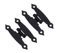 2 cerniere da 65 x 33 mm nere antiche per armadietti, bagagli, scatole regalo per gioielli, cerniere a H, decorazione per mobili con viti