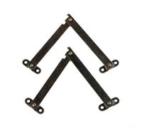 2 cerniere di supporto per coperchio, in bronzo anticato, resistenti, con chiusura ammortizzata, per cassapanca, carico 40 kg, angolo regolabile da 75 a 110 gradi (bronzo nero 2#)