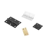 2 cerniere in acciaio inox pieghevoli a 270 gradi, nere, piccole, for ante di armadietti, for armadietti da cucina, scatole di legno(Golden 63.2mm 2pcs)