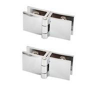 2 cerniere in vetro per porte e librerie, girevoli a 180°, clip bilaterale per la casa, facile da installare, morsetto in vetro, pratica e durevole, cerniera per porta dell'armadio, mobili da bagno