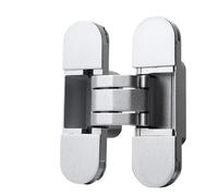 2 cerniere invisibili for porte che si aprono internamente ed esternamente for nascondere impilate regolabili tridimensionali incrociate nascoste(Silver)