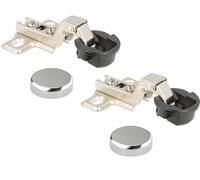 2 Cerniere Nichelate Per Ante In Vetro | Diametro 26 Mm | Apertura 95° | Alta Resistenza E Design Elegante (Collo Alto)