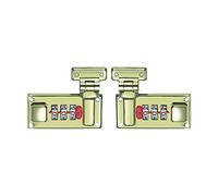 2 cerniere per bagagli con serratura digitale a combinazione a 3 cifre, chiusure fisse di ricambio, accessori di ricambio per borsa degli attrezzi, cassetta degli attrezzi, valigie (bronzo)