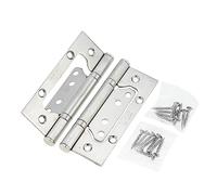 2 cerniere per porta da 10,2 cm, 12,7 cm, 201, in acciaio inox, con scanalatura, per porta in legno, silenziosa, in gomma, 12,7 cm x 3 mm