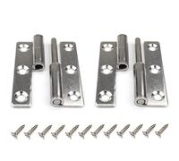 2 cerniere per porte da 10,2 cm, resistenti cerniere staccabili per finestre, in acciaio inossidabile 304, per porte interne esterne