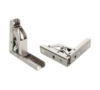 2 cerniere pieghevoli a 90 gradi, robuste staffe nascoste per tavoli da