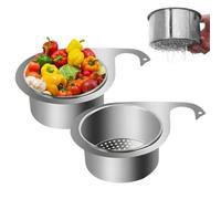 2 cestelli in acciaio inox a forma di cigno per il lavandino, cestello di scarico, rubinetto, cestello per filtro sospeso, filtro per lavello, multi-funzionale per frutta e verdura