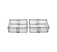 2 cesti per congelatore, impilabili, per congelatore, con manici, impilabili, per congelatore, portata 10 kg, per alimenti congelati, snack alla frutta, colore nero/bianco (nero)