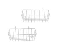 2 cestini in metallo bianco da appendere, decorazione da parete, stile nordico, arte in ferro, per casa, ufficio, dormitorio