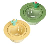 2 cestini per rifiuti alimentari, a forma di cactus, facili da pulire, per la raccolta dei rifiuti della cucina